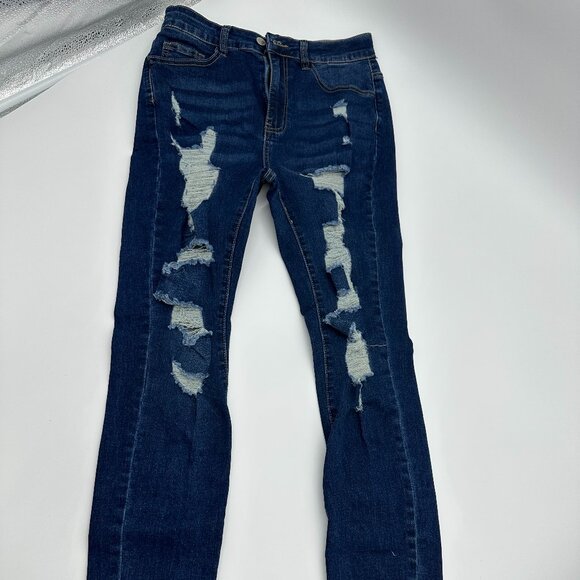 Women’s ripped skinny jeans - Picture 1 of 13